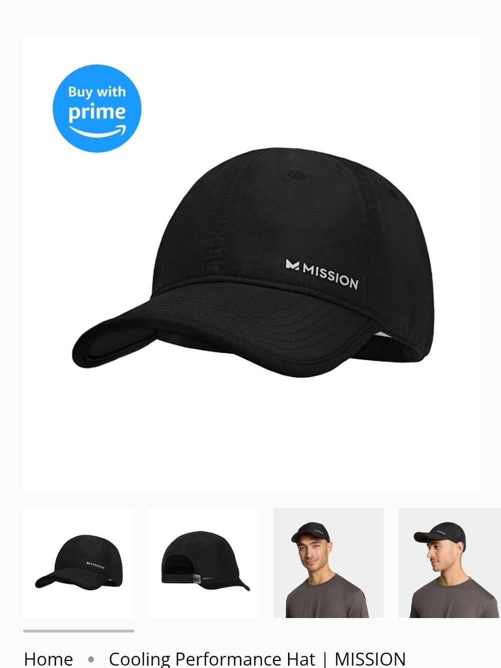 MISSION Men’s Cooling Performance Hat - Black